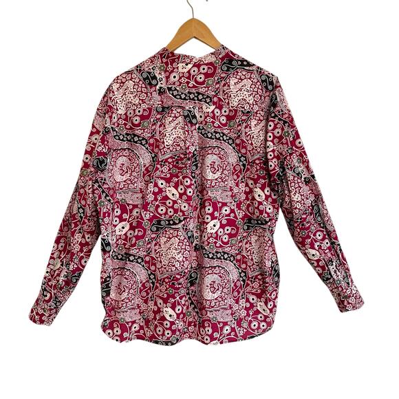 Isabel Marant Etoile Floral Dog Pattern Top Size 40 (US 8) Purple Pink Fuschia - Picture 9 of 9
